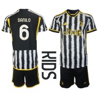 Fotbalové Dres Juventus Danilo Luiz #6 Dětské Domácí 2023-24 Krátký Rukáv (+ trenýrky)